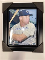 MICKEY MANTLE AUTOGRAPHED WITH FRAME 17X14