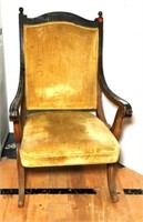 Antique Chair with Wood Carved Frame
