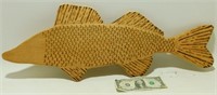 * 30" Carved Wooden Fish