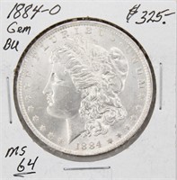 1884-O Morgan Silver Dollar Coin BU