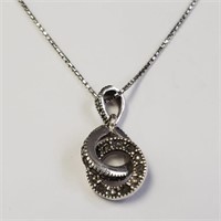 Silver Marcasite 18" Necklace
