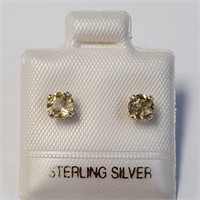 Silver Citrine Earrings