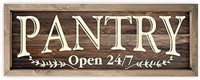 Pantry Open 24/7 Framed Brown Wood Rustic Style