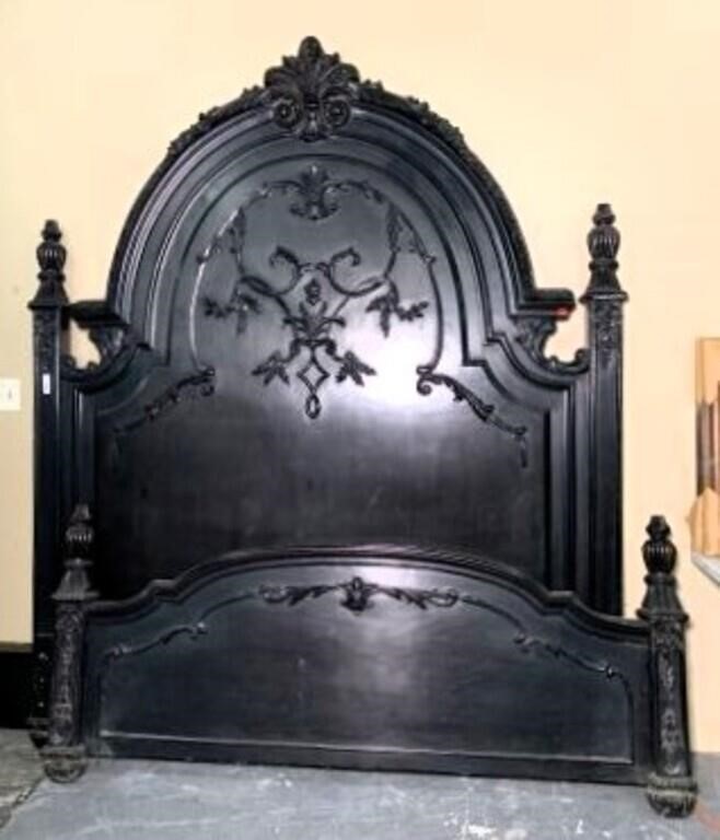 Ornate Hand Carved King Size Bed Frame with