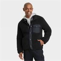 Men's High Pile Fleece Faux Fur Jacket -