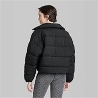 Women's Duvet Puffer Jacket - Wild Fable Black L
