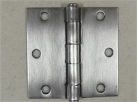 10 PKGS 3.5" SQUARE BUTT HINGES - SATIN CHROME