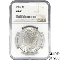 1883 Morgan Silver Dollar NGC MS66