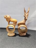 Wood Napkin Holders with Animals