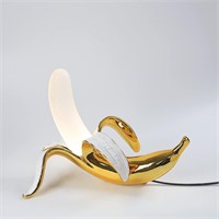 Modern Plated Resin Banana Table Lamp