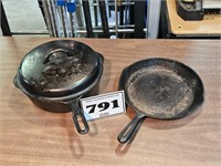 Cast iron pot & skillet