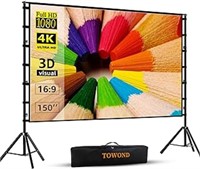 Projector Screen And Stand,towond 150 Inch Indoor