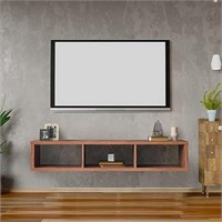 Airdown Dark Brown Floating Stand 65 Inch, Mid