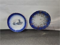 Antique Flow Blue Plates