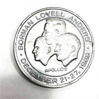 Vintage NASA Apollo 8 Commemorative Coin