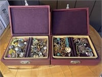 (2) BOXES FULL OF COSTUME JEWELRY INCLUDING