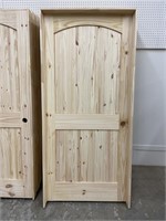 36" LH ARCH TOP KNOTTY PINE PRE-HUNG INTERIOR DOOR