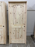 32" LH ARCH TOP KNOTTY PINE PRE-HUNG INTERIOR DOOR