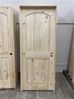 32" LH ARCH TOP KNOTTY PINE PRE-HUNG INTERIOR DOOR