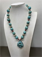 TURQUOISE & BEAD NECKLACE