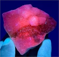 83 Gm Under UV Light Pink Aragonite Specimen