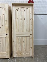 30" LH ARCH TOP KNOTTY PINE PRE-HUNG INTERIOR DOOR