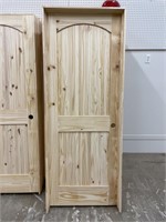 30" LH ARCH TOP KNOTTY PINE PRE-HUNG INTERIOR DOOR
