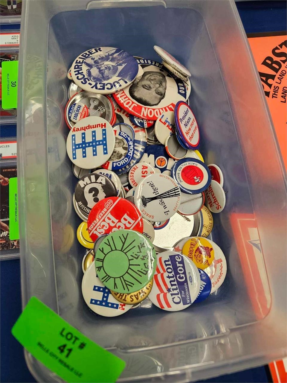 Huge Lot Political Button -Nixon Ford Dole Clinton