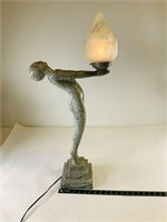 Art Deco Nude Woman Table Lamp