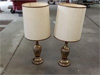 2 Brass Lamps with Handles