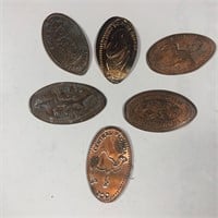 Elongated Coin Bundle Lot: 6 Florida Zoos