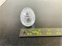 Signed Fabezge Crystal Cut Egg Paperweight