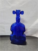 Cobalt Blue Glass Violin Bottle