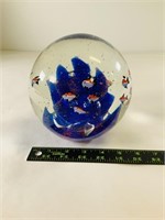 XL Mouth Blown Art Glass Aquarium Paperweight