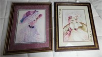 2 Vintage Lady Prints