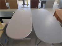 Lot - (2) Oval Work Tables