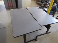 Lot - (2) Rolling Work Tables