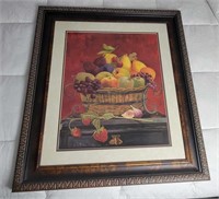 Framed Fruit In Basket Print