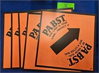 Lot of 5 PABST Snowmobile Trail Signs