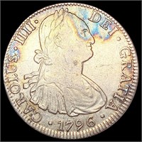 1796 Spain-Mexico Silver 8 Reales LIGHTLY