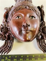 Antique Chinese Rosewood Goddess Bust