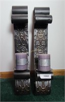 2 Metal Wall Sconces