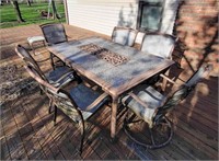9Pc Outdoor Table And Chairs