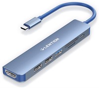 $26  LENTION USB C Hub  100W  4K HDMI  Dual Reader