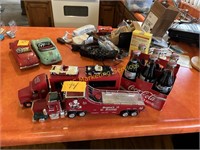 2 Coca-Cola Semi's & Bottles