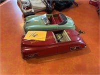2 Vintage Porsche & Mercury Toy Cars -
