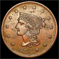 1839 Braided Hair Large Cent CLOSELY UNCIRCULATED