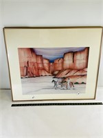 Native Americans on horses unsigned print