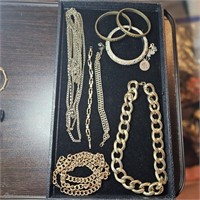 Gold Tone Bracelets, Necklaces, Bangles