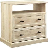 2-Drawer Clyde Classic Nightstand  White Oak